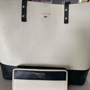 Cole Haan large tote with matching wallet